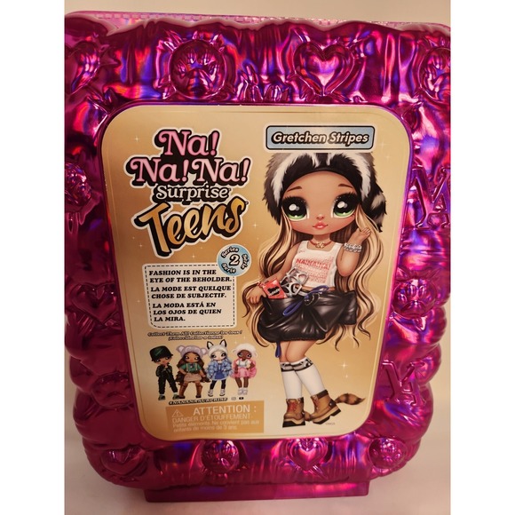 Na! Na! Na! Surprise Teens Doll Gretchen Stripes (Raccoon) 11" Soft Fabric - Picture 2 of 4
